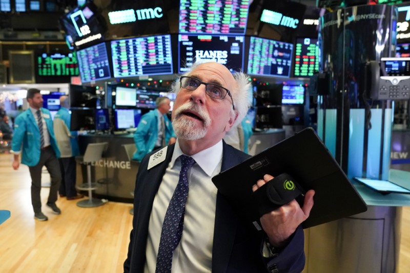 Trader works at the New York Stock Exchange