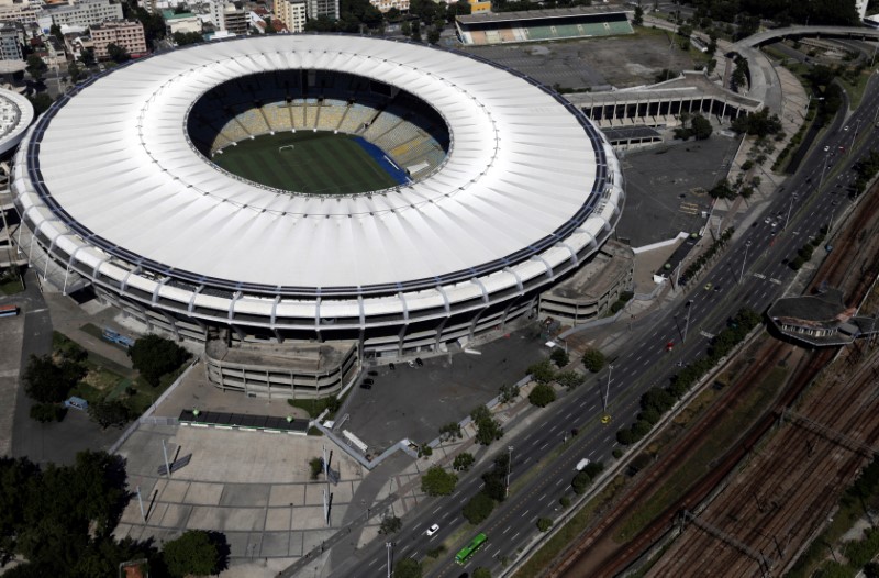 An aerial view of Maracana stadium during the coronavirus disease (COVID-19) outbreak, in Rio de Janeiro