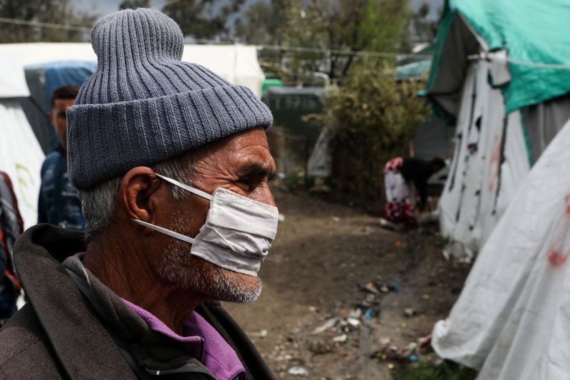 FILE PHOTO: The spread of the coronavirus disease (COVID-19), on the island of Lesbos