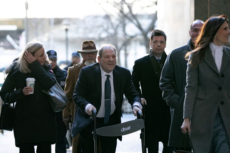 FILE PHOTO: Film producer Harvey Weinstein arrives at New York Criminal Court for his sexual assault trial in the Manhattan borough of New York City