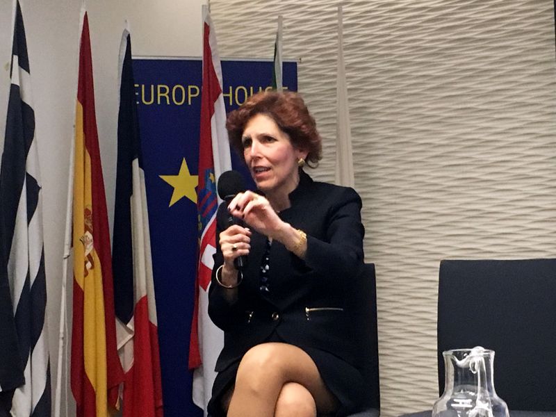 FILE PHOTO: Cleveland Federal Reserve Bank President Loretta Mester speaks in London