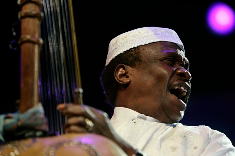 Malian singer Mory Kante performs during his concert in Mawazine Festival