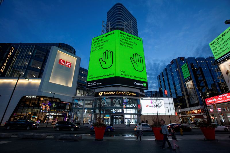 Yonge and Dundas Square in Toronto, Ontario, Canada
