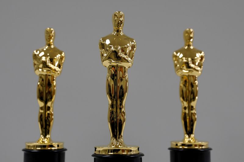 FILE PHOTO: Finished mounted Oscar Statuettes are seen at the Polich Tallix foundry in Walden, New York