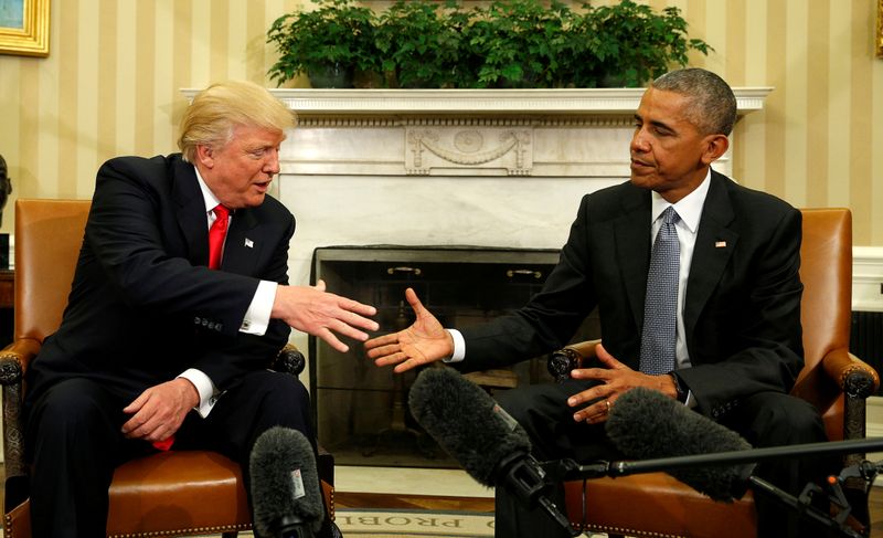 FILE PHOTO: Obama meets with Trump at the White House in Washington