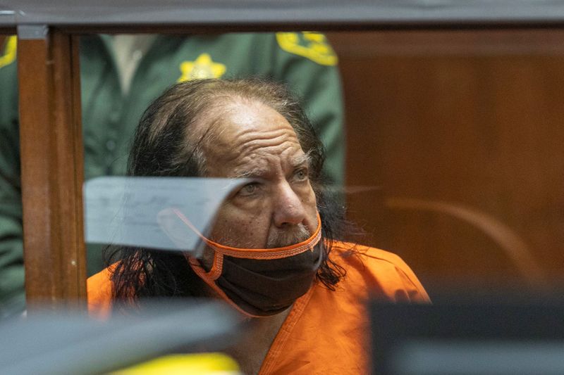 Adult film star Ron Jeremy appears in court on charges of rape, in Los Angeles