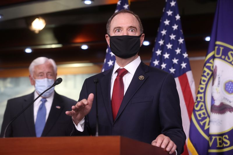 House Democrats discuss White House briefing on reports Russia paid Taliban to kill U.S. troops during news conference at the U.S. Capitol in Washington