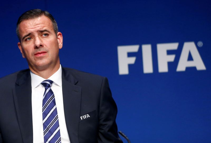 FILE PHOTO: FIFA's acting secretary general Kattner attends a news conference after a meeting of the Executive Committee in Zurich