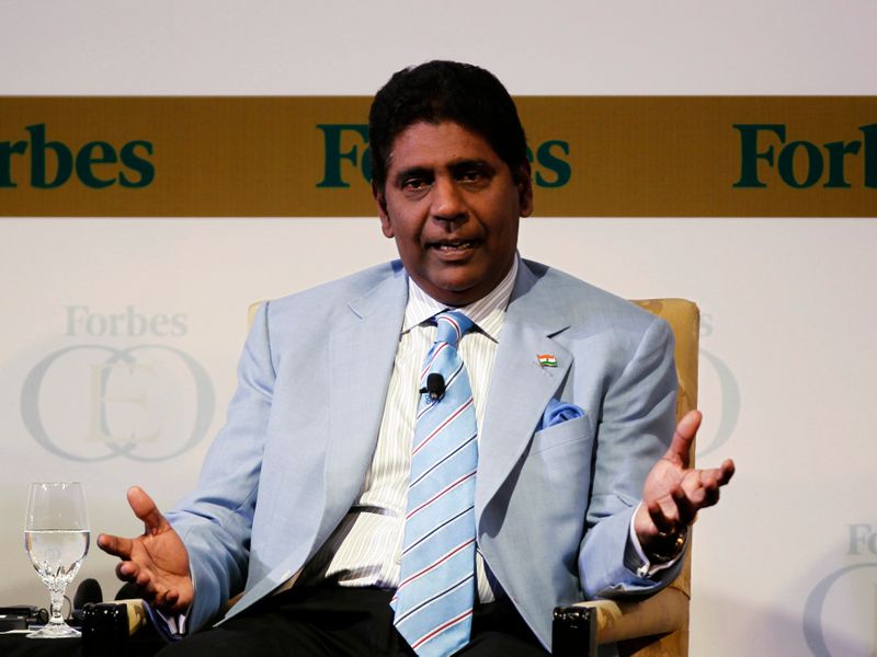 FILE PHOTO: United States Vijay Amritraj Foundation Founder Vijay Amritraj speaks during Forbes Global CEO Conference in Kuala Lumpur