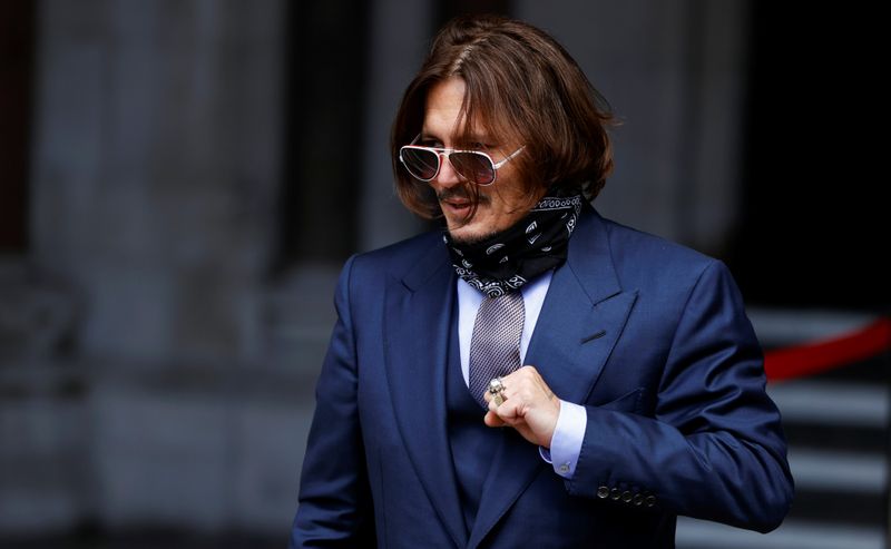 Actor Johnny Depp at the High Court in London
