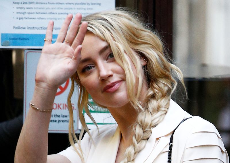 Actors Johnny Depp and Amber Heard at the High Court in London