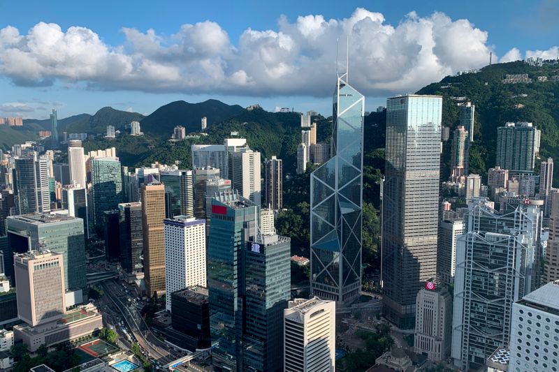 FILE PHOTO: A general view of the financial Central district in Hong Kong