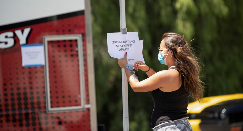 FILE PHOTO: The outbreak of the coronavirus disease (COVID-19) in Pomona