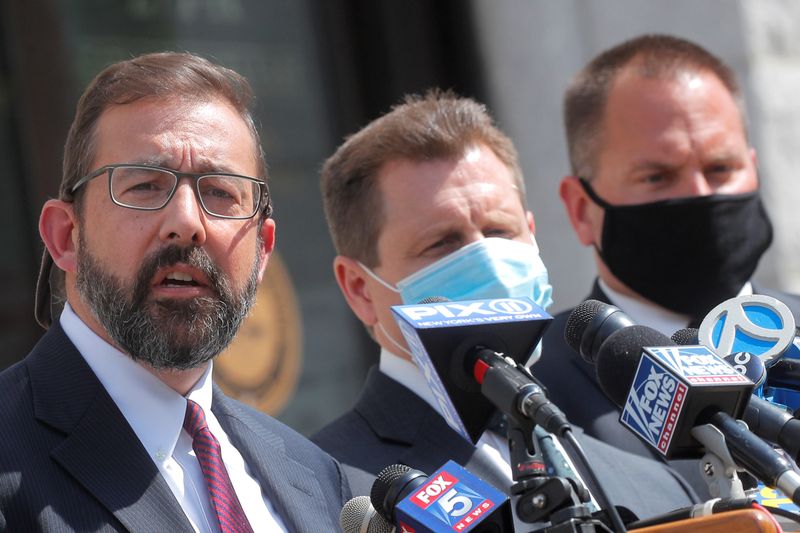 Seth DuCharme, acting U.S. Attorney for the Eastern District, speaks during news conference in New York