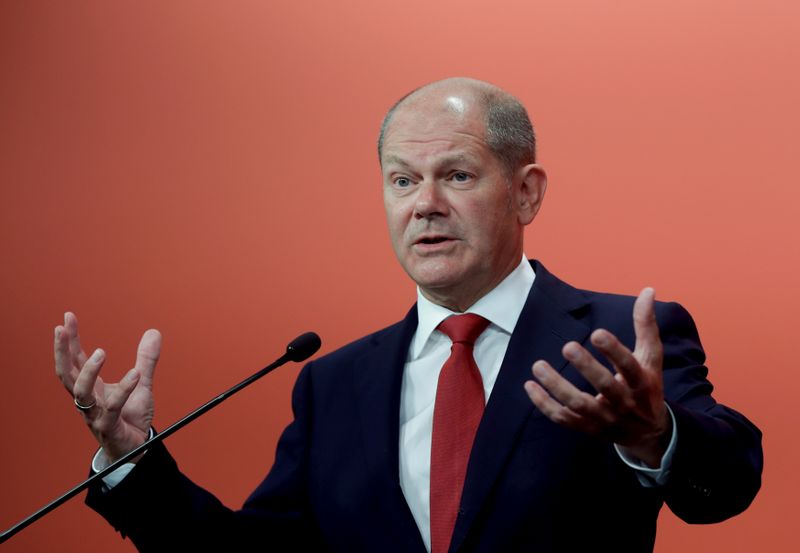 German Finance Minister and Vice-Chancellor Scholz attends a news conference in Vienna