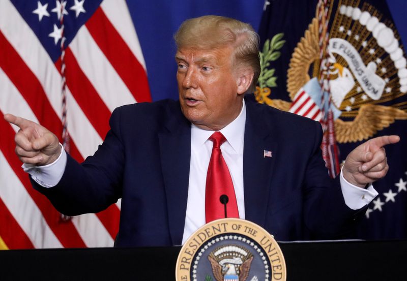 U.S. President Trump visits site of protests against police brutality and racial injustice in Kenosha, Wisconsin