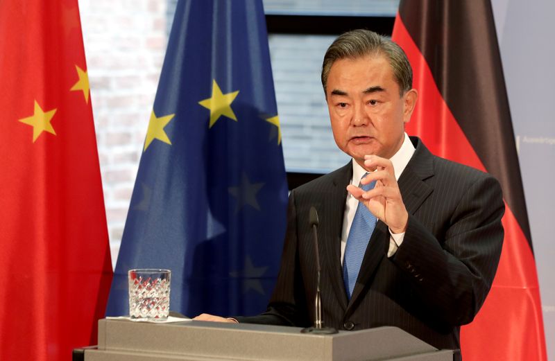 FILE PHOTO: German Foreign Minister Heiko Maas meets with China's Foreign Minister Wang Yi in Berlin