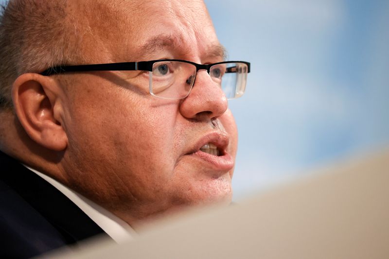 German Economy Minister Peter Altmaier attends a news conference in Berlin