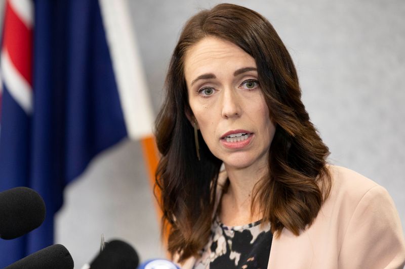 FILE PHOTO: New Zealand Prime Minister Jacinda Ardern during a news conference in Christchurch