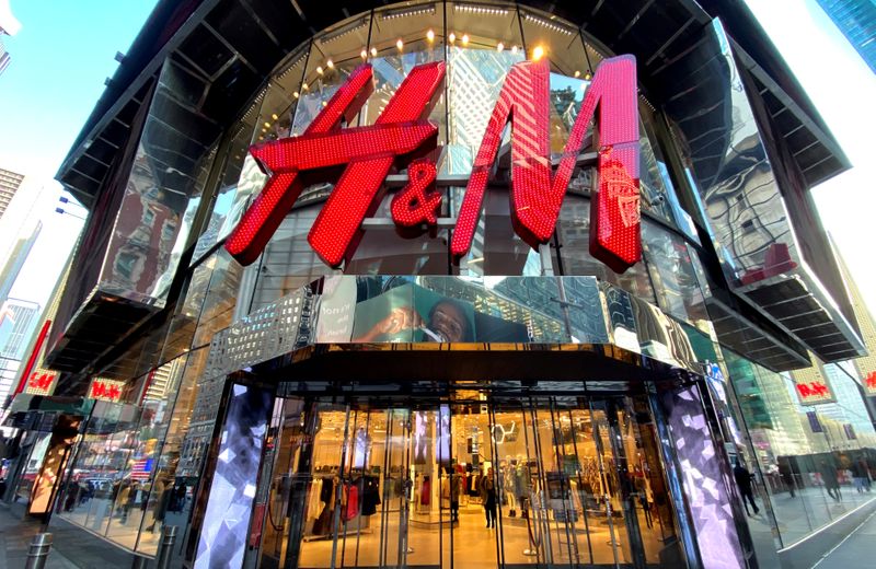FILE PHOTO: The H&M clothing store is seen in Times Square in Manhattan in New York