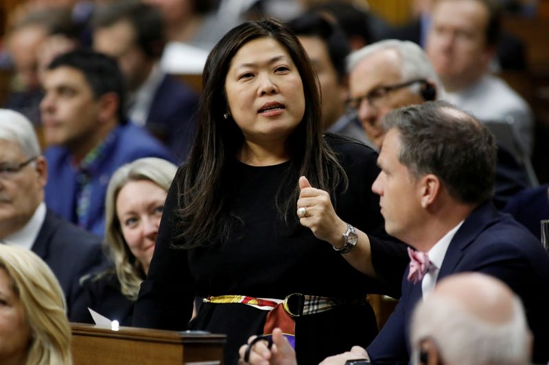 FILE PHOTO: Canada's Minister of Small Business, Export Promotion and International Trade Mary Ng speaks during Question Period in the House of Commons on Parliament Hill in Ottawa