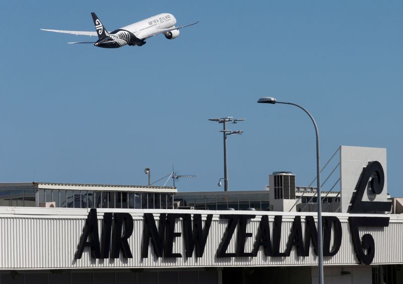 FILE PHOTO: An Air New Zealand Boeing Dreamliner 787 takes off from Auckland Airport in New Zealand