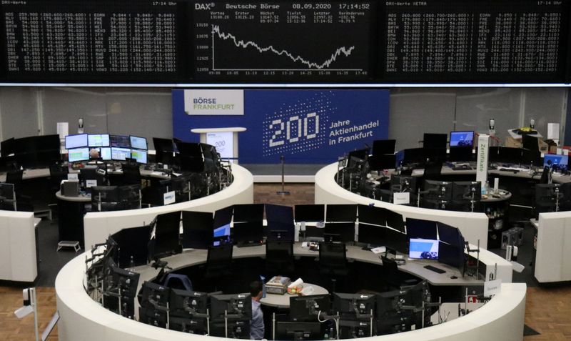 The German share price index DAX graph at the stock exchange in Frankfurt
