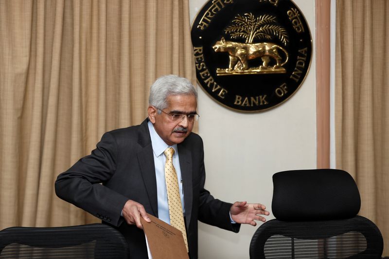RBI Governor Shaktikanta Das greets the media in Mumbai