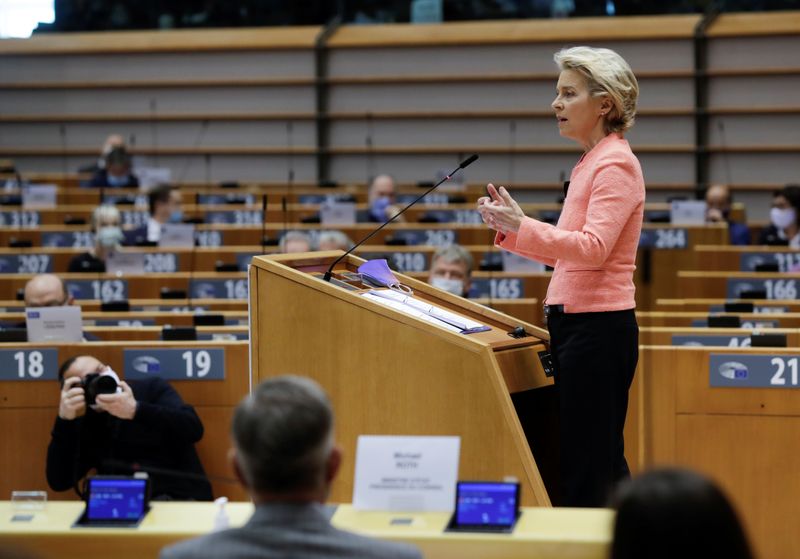 European Parliament plenary session State of the Union in Brussels