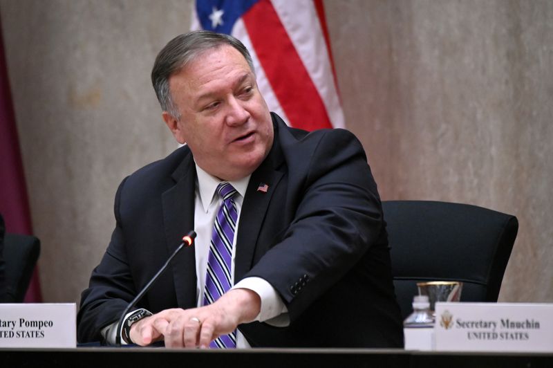 U.S. Secretary of State Pompeo hosts third annual U.S.-Qatar Strategic Dialogue is held at the State Department in Washington
