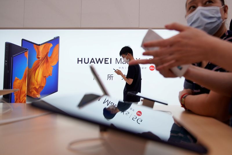 FILE PHOTO: Official opening of Huawei's new flagship store in Shanghai