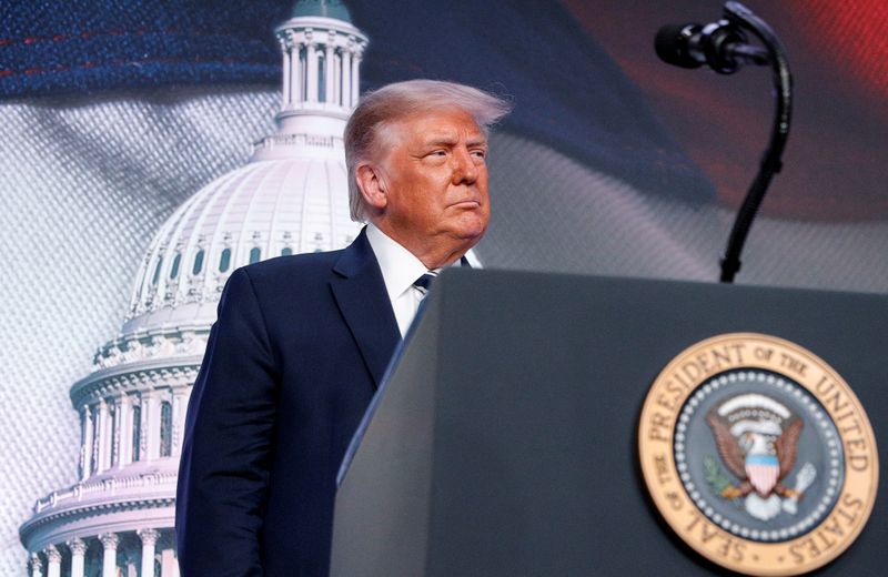 FILE PHOTO: U.S. President Trump addresses 2020 Council for National Policy meeting in Arlington, Virginia