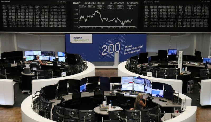 The German share price index DAX graph at the stock exchange in Frankfurt