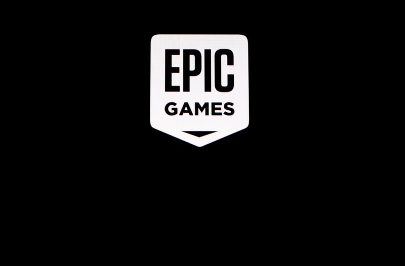FILE PHOTO: The Epic Games logo, maker of the popular video game