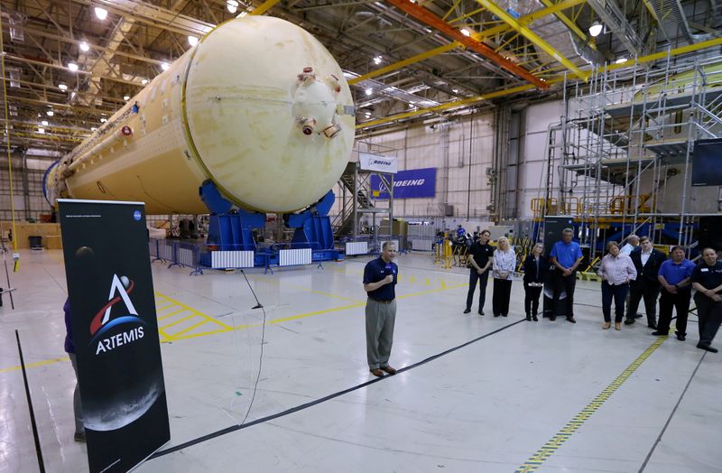 FILE PHOTO: NASA Administrator Jim Bridenstine visits NASA's Michoud Assembly Facility in New Orleans