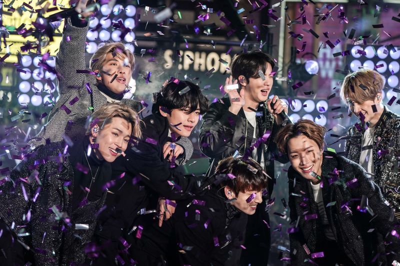 FILE PHOTO: BTS performs during New Year's Eve celebrations in Times Square in the Manhattan borough of New York