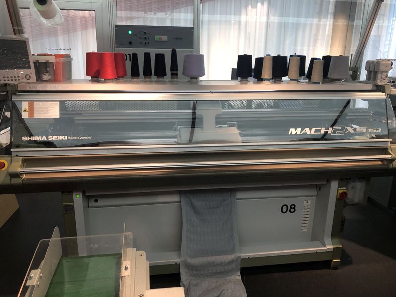 A general view of garment-to-garment recycling machine in a H&M store in Stockholm