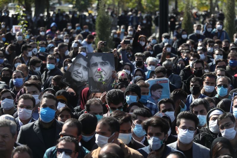 Iranian composer and opposition figure Mohammad Reza Shajarian's funeral, in Tus