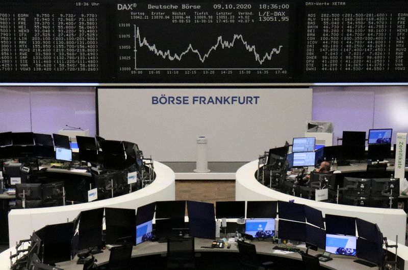 The German share price index DAX graph at the stock exchange in Frankfurt