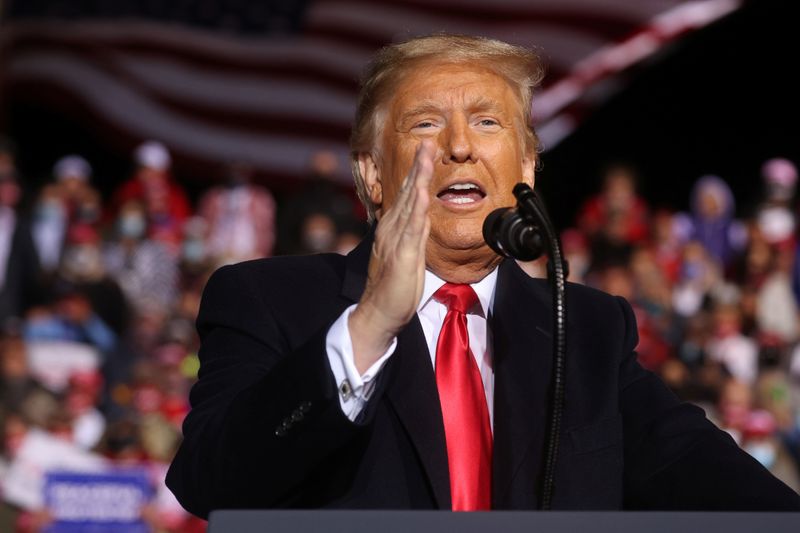 U.S. President Trump holds a campaign rally in Johnstown, Pennsylvania
