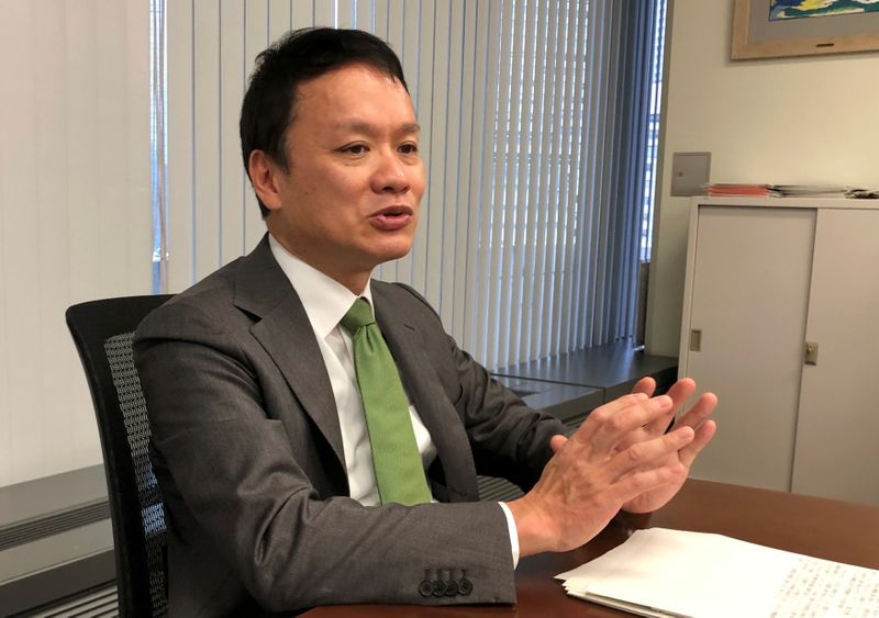 Bank of Japan's Kamiyama speaks at an interview with Reuters in Tokyo