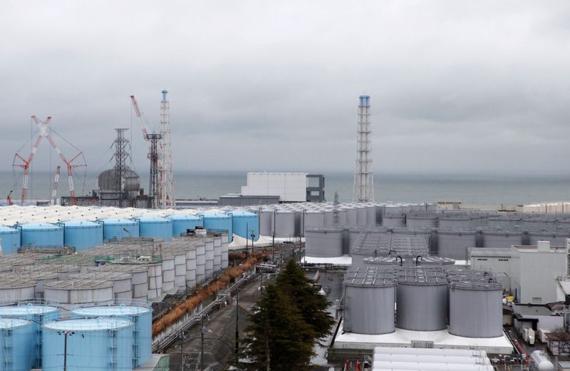 FILE PHOTO: Storage tanks for radioactive water are seen at tsunami-crippled Fukushima Daiichi nuclear power plant in Okuma town, Fukushima prefecture, Japan