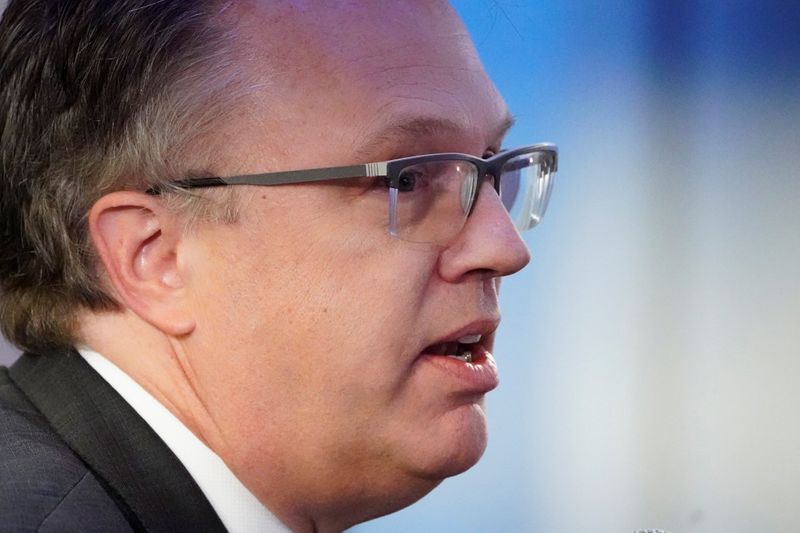 John Williams, CEO of the Federal Reserve Bank of New York, speaks at an event in New York
