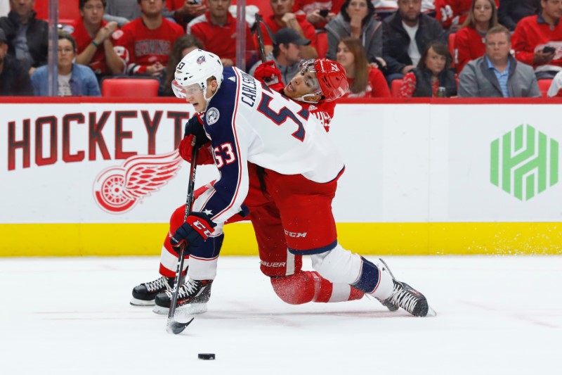 NHL: Columbus Blue Jackets at Detroit Red Wings