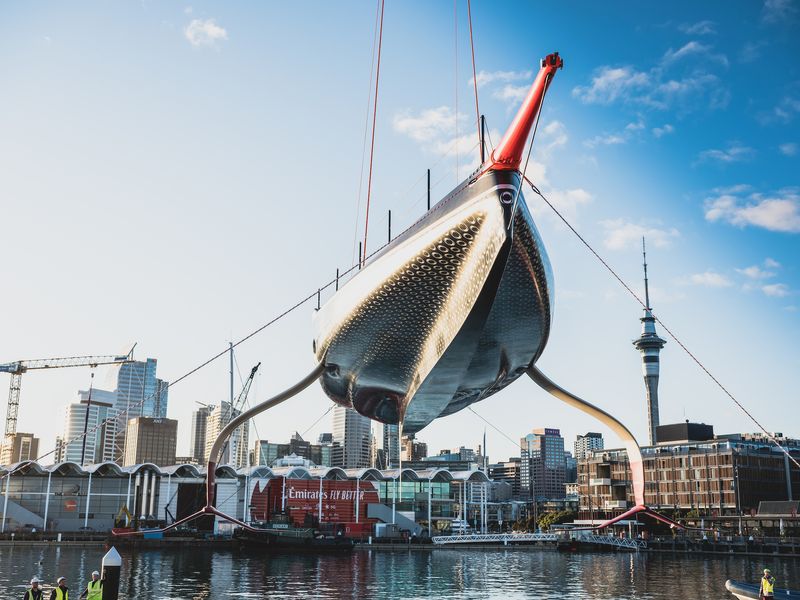 Christening of Britannia the America's Cup race boat of INEOS TEAM UK in Auckland