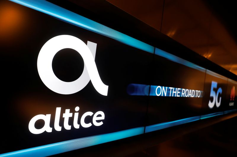 FILE PHOTO: An advertising board is seen during the first demonstration of the technology 5G in Lisbon
