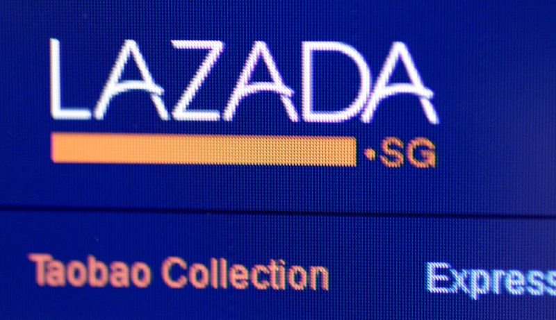 Illustration photo of the Lazada website