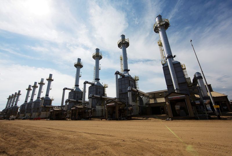 FILE PHOTO: Rows of steam generators line a road at the Cenovus Energy Christina Lake SAGD project south of Fort McMurray, Alberta, Canada