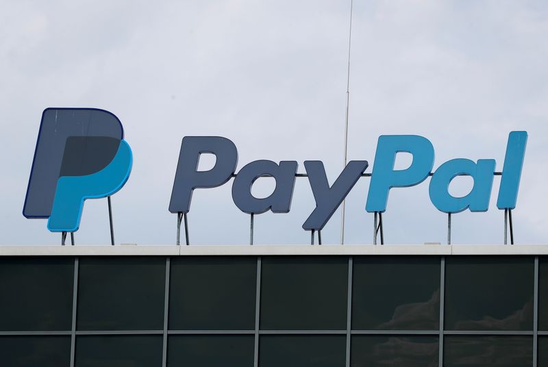 FILE PHOTO: The German headquarters of PayPal is pictured at Europarc Dreilinden business park south of Berlin in Kleinmachnow