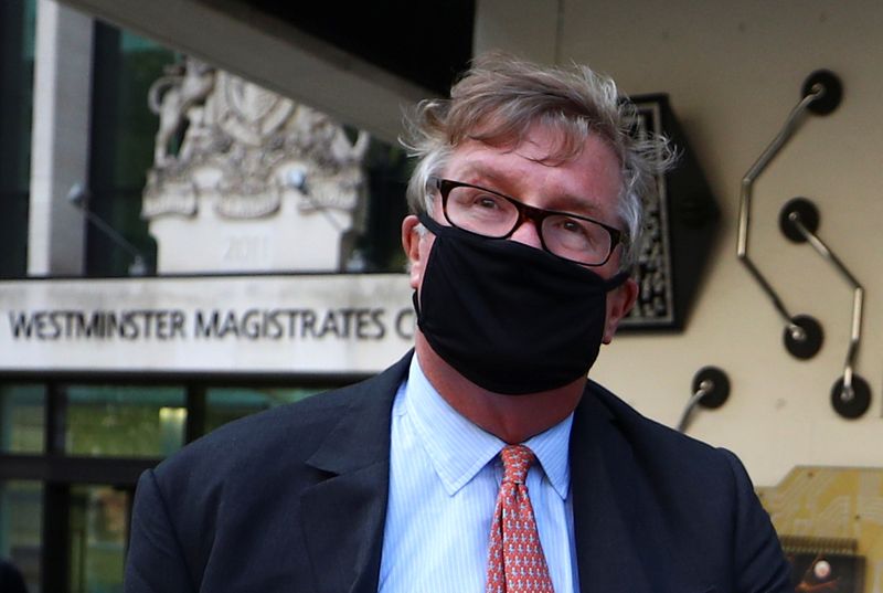 FILE PHOTO: Britain's Crispin Odey leaves Westminster Magistrates Court in London